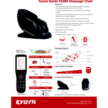 Load image into Gallery viewer, Kyota Genki M380 Massage Chair - Best Body Massage Chair