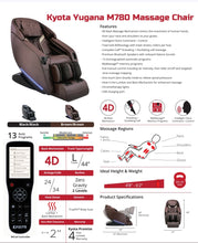 Load image into Gallery viewer, Kyota Yugana M780 Massage Chair