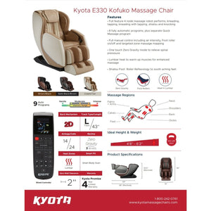 Kyota Kofuko E330 Massage Chair - Best Body Massage Chair